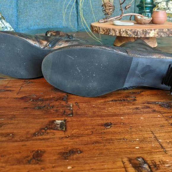 Papucei Ankle Boots - metallic with sculptural heel - Picture 5 of 6